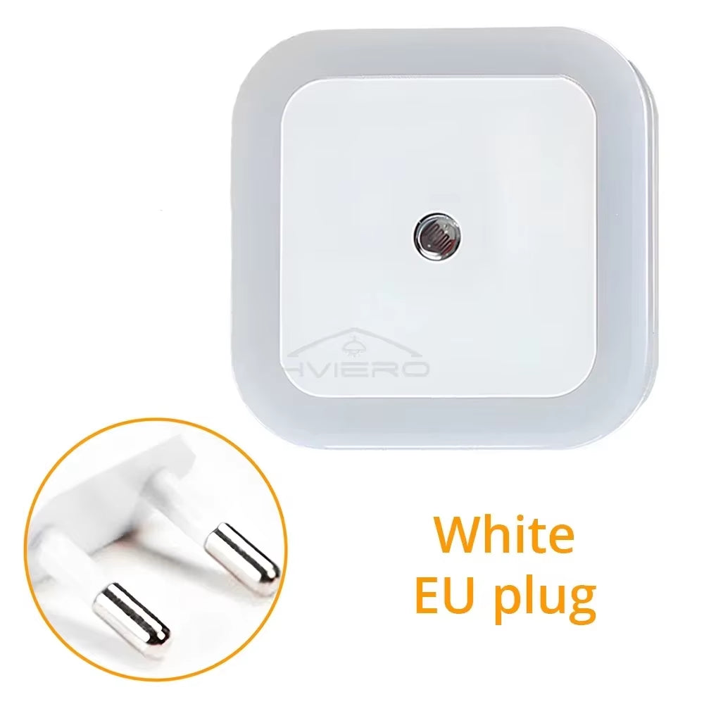 Wireless Sensor LED Night Light EU Plug Mini Square Nights Lights for Baby Children Living Room Bedroom Corridor Lighting Lamp