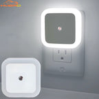 Wireless Sensor LED Night Light EU Plug Mini Square Nights Lights for Baby Children Living Room Bedroom Corridor Lighting Lamp