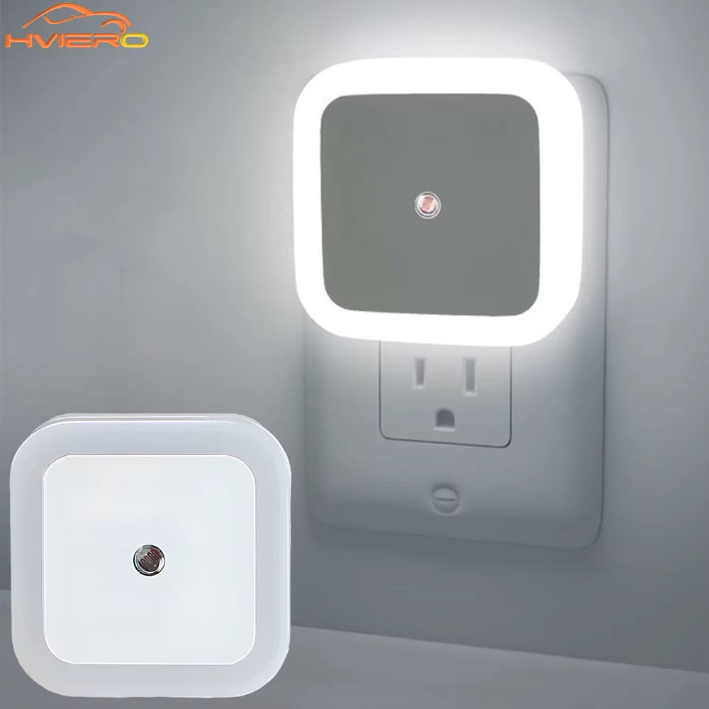 Wireless Sensor LED Night Light EU Plug Mini Square Nights Lights for Baby Children Living Room Bedroom Corridor Lighting Lamp