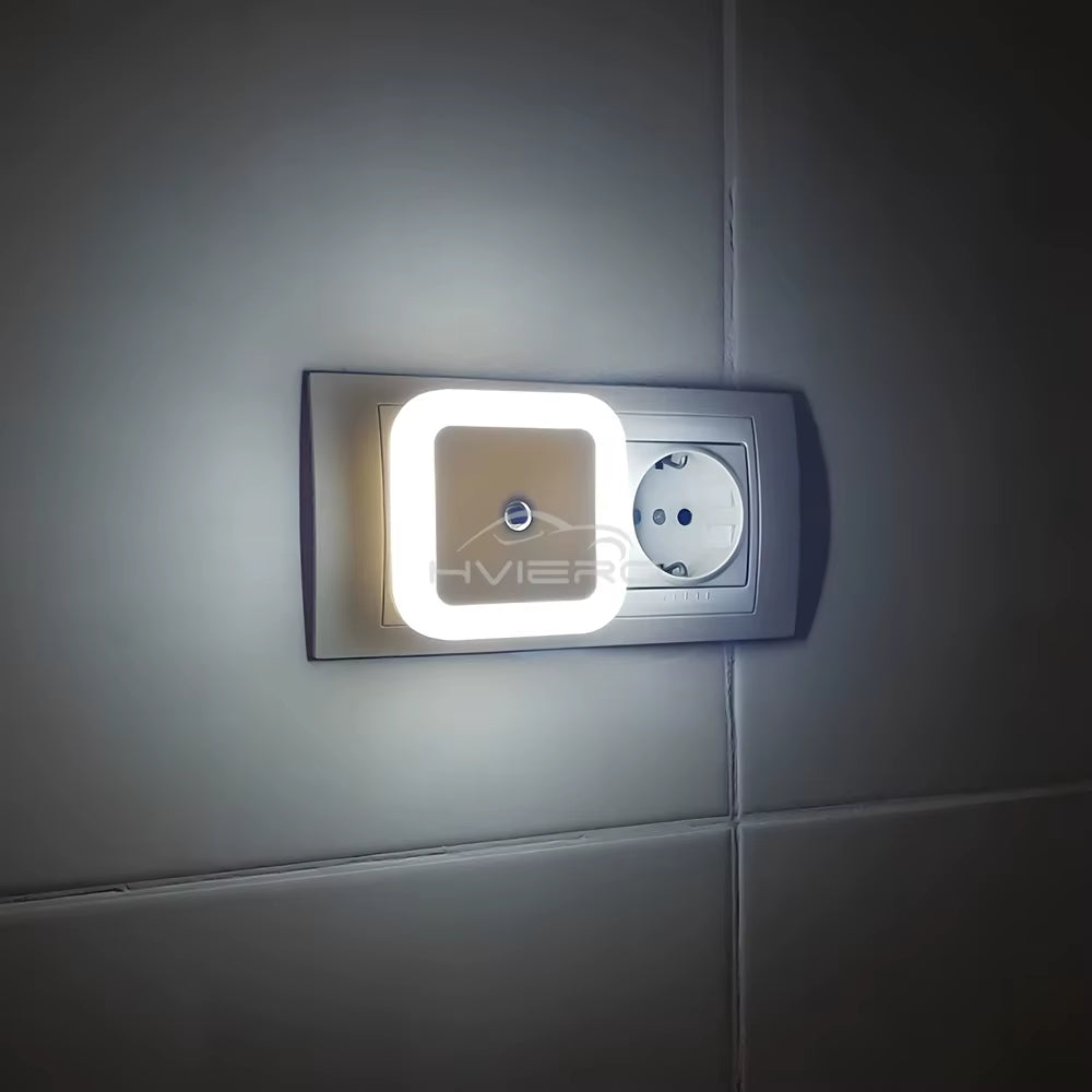 Wireless Sensor LED Night Light EU Plug Mini Square Nights Lights for Baby Children Living Room Bedroom Corridor Lighting Lamp